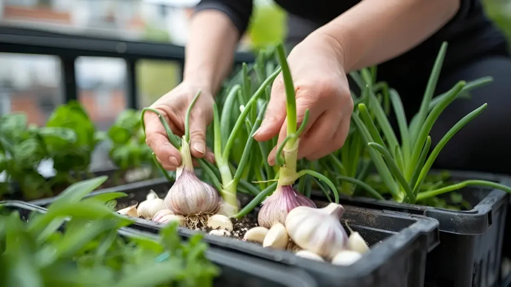 Growing garlic indoors