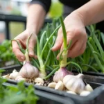 Growing garlic indoors