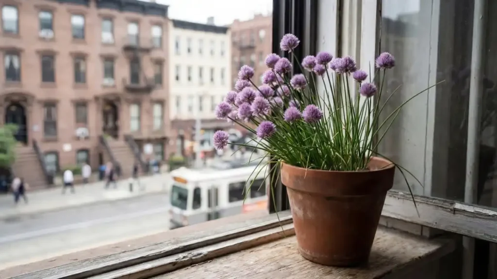Growing chives in pot