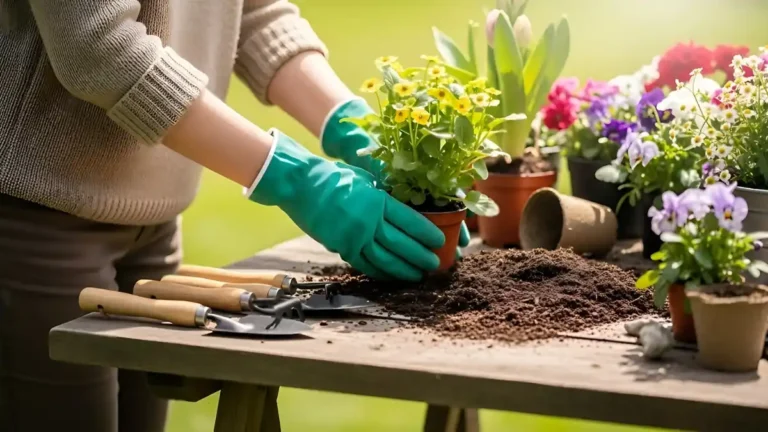 Person gardening to reduce stress and improve health
