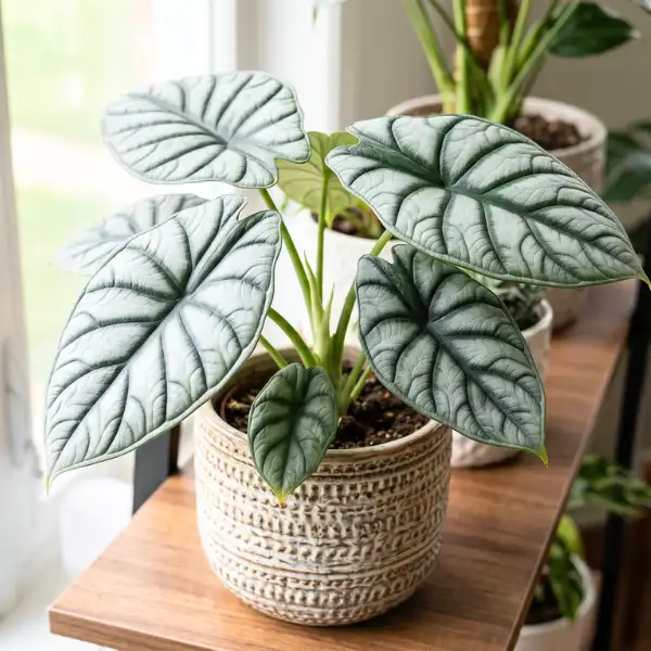 Alocasia baginda 'Silver Dragon'