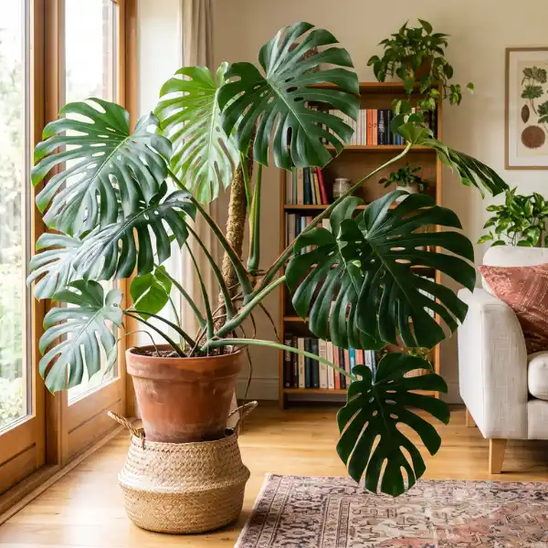 Monstera deliciosa (Swiss cheese plant)