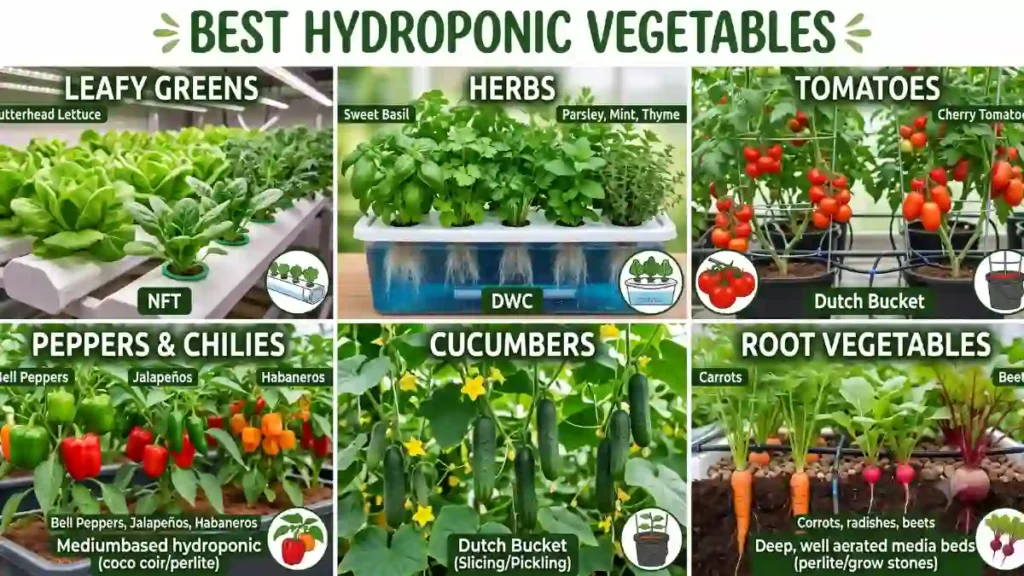 Best hydroponic vegetables