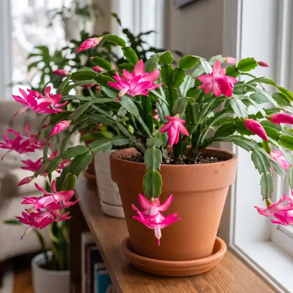 Christmas cactus (Schlumbergera)