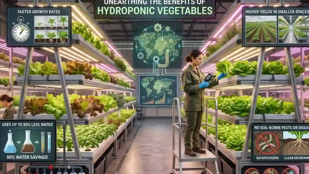 Growing hydroponic vegetables