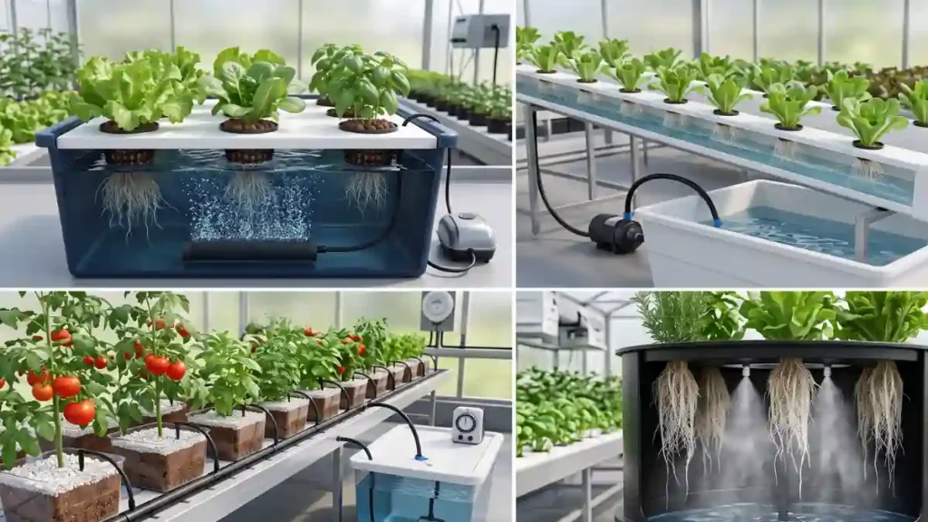 Types of hydroponic systems